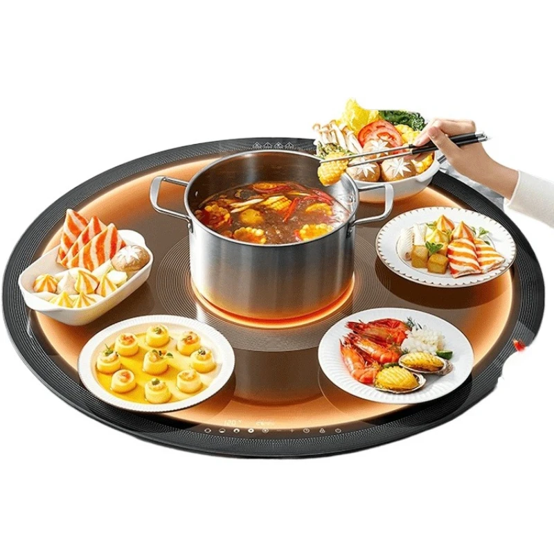 

Warm vegetable board household, heated dining table turntable, electric rotating hot cutting board