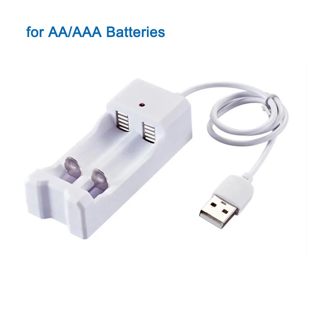 Cargador de batería Universal de 2 ranuras, enchufe USB para baterías recargables AA/AAA, accesorios de carga L1