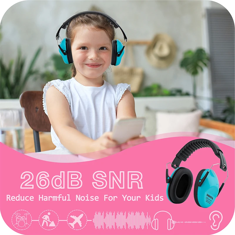 Children Kids Ear Protector Earmuffs Kids 26dB Hearing Protection Soundproof Headphone Safety Reduction Ear Muff Noise Cancellin