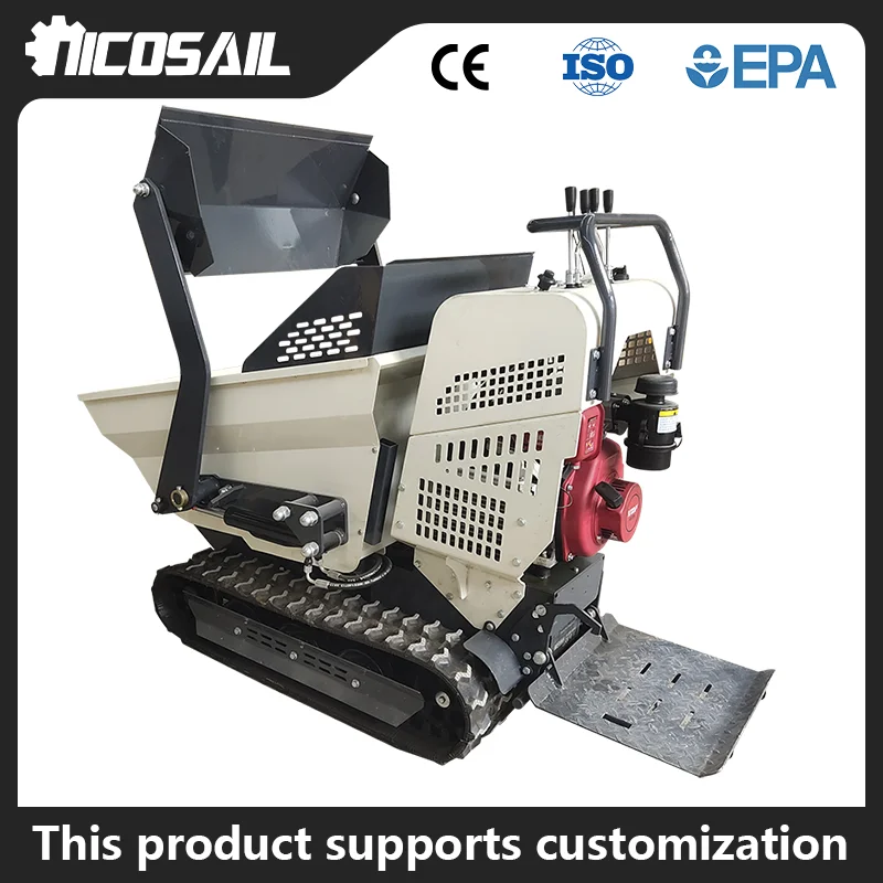 

Mini dump truck, dump truck, tracked, small rubber-tracked transport vehicle, mini tracked dump truck, CE certified