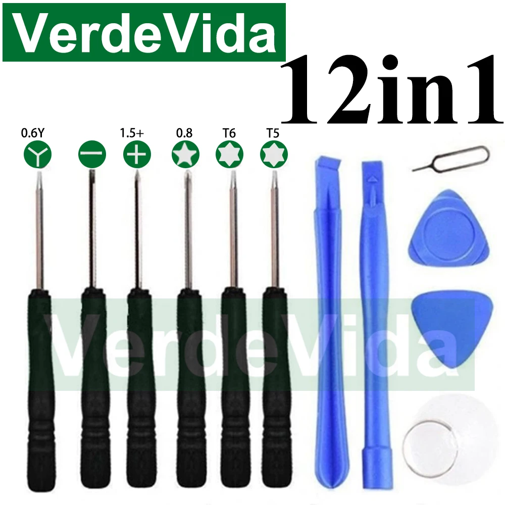 VerdeVida 12in 1 Mobile Phone Repair Tools Opening Screwdriver Set for iPhone Disassemble Hand Tool Kit Opening Tool For Samsung