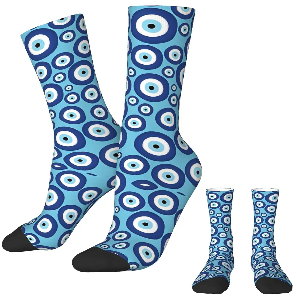 Greek Evil Eye Stockings Men Matiasma Evil Eye Socks Comfortable Retro Socks Spring Outdoor Sports Non Skid Design Socks Gift