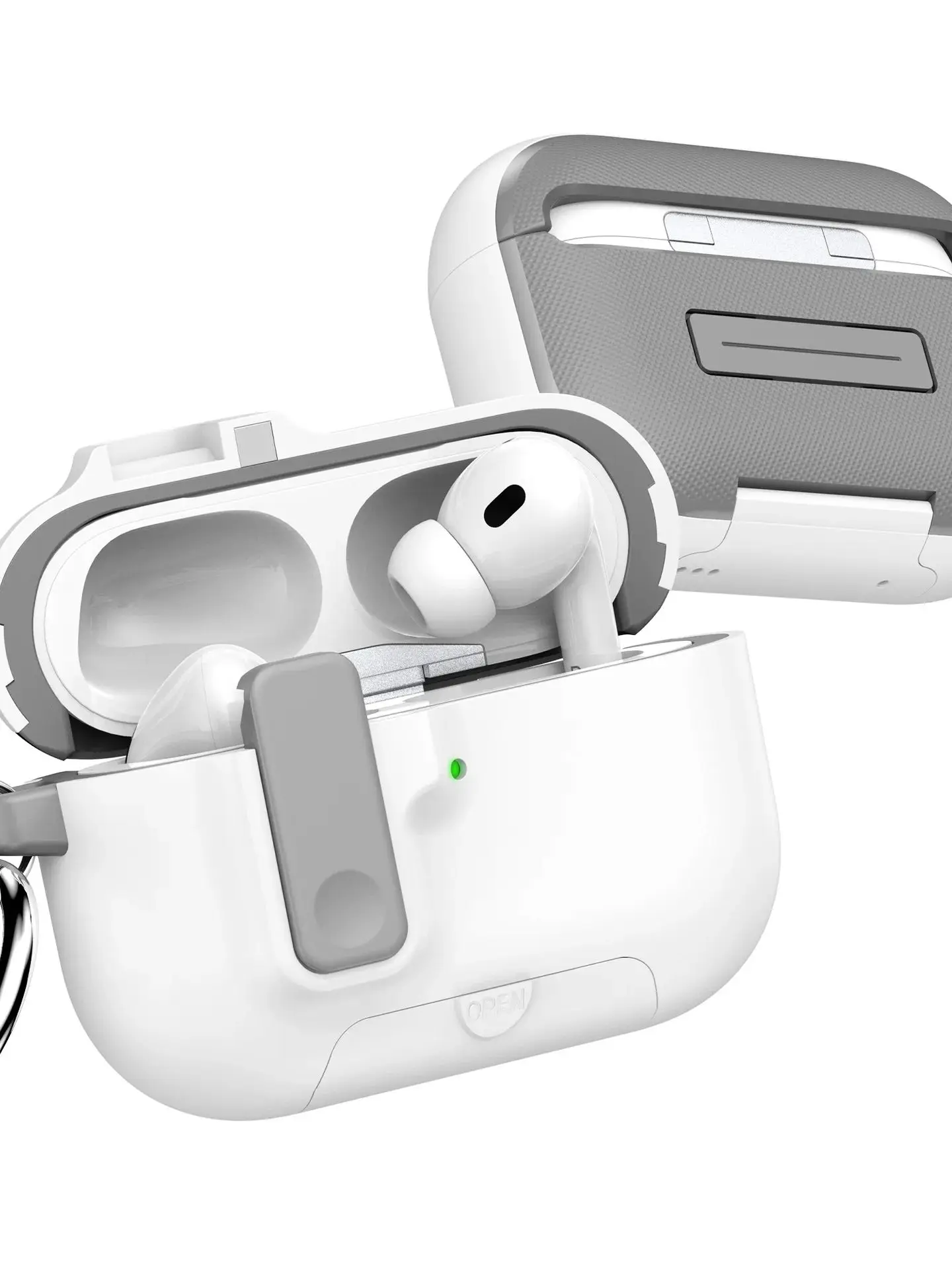 Avec support de téléphone pour étui AirPods Pro 3 avec verrouillage sécurisé housse de protection antichoc pleine chute avec porte-clés pour AirPods Pro 3