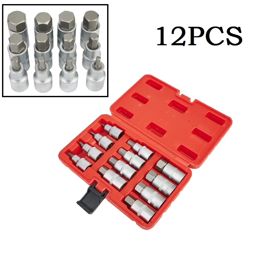 High Quality Drive 1 2 Inch Drive Parts Steel With Red Box 12 Pcs Drive Ratchet Parts H5-H22 Hand Working Tools