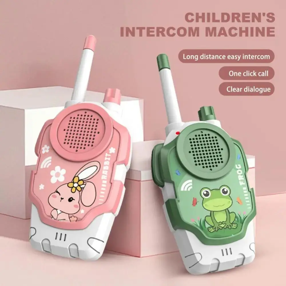 2Pcs Wireless Kids Walkie Talkie Toys interazione genitore-figlio coniglio e rana Mini ricetrasmettitore Walkie Talkie portatile