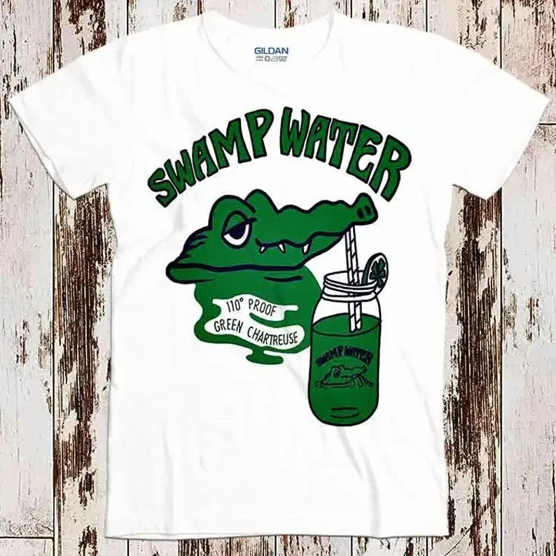 

Alligator Swamp Water Tee Top Retro Cool Vintage Style Unisex & Ladies T shirt 8229