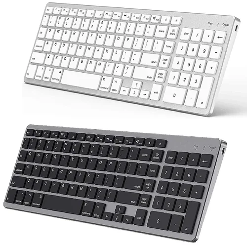 Imagen 1 del producto Teclado y ratón inalámbricos ultradelgados, Bluetooth, Compatible con Mac OS/iOS/iPad OS, teclado recargable para MacBook