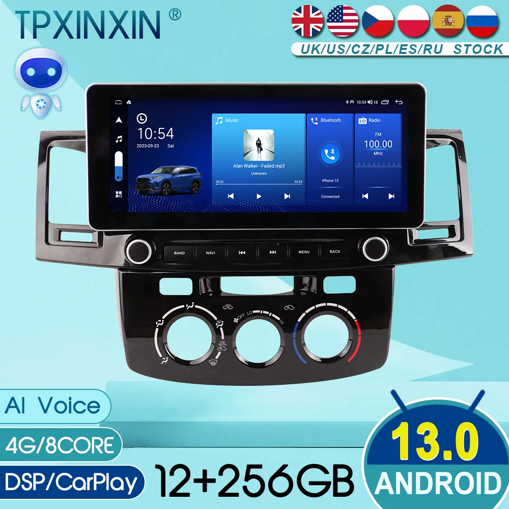 For Toyota Runners 2009~2015 Android Auto Carplay Car Radio Stereo Automotive Multimedia Player GPS Navigation DSP Head Unit