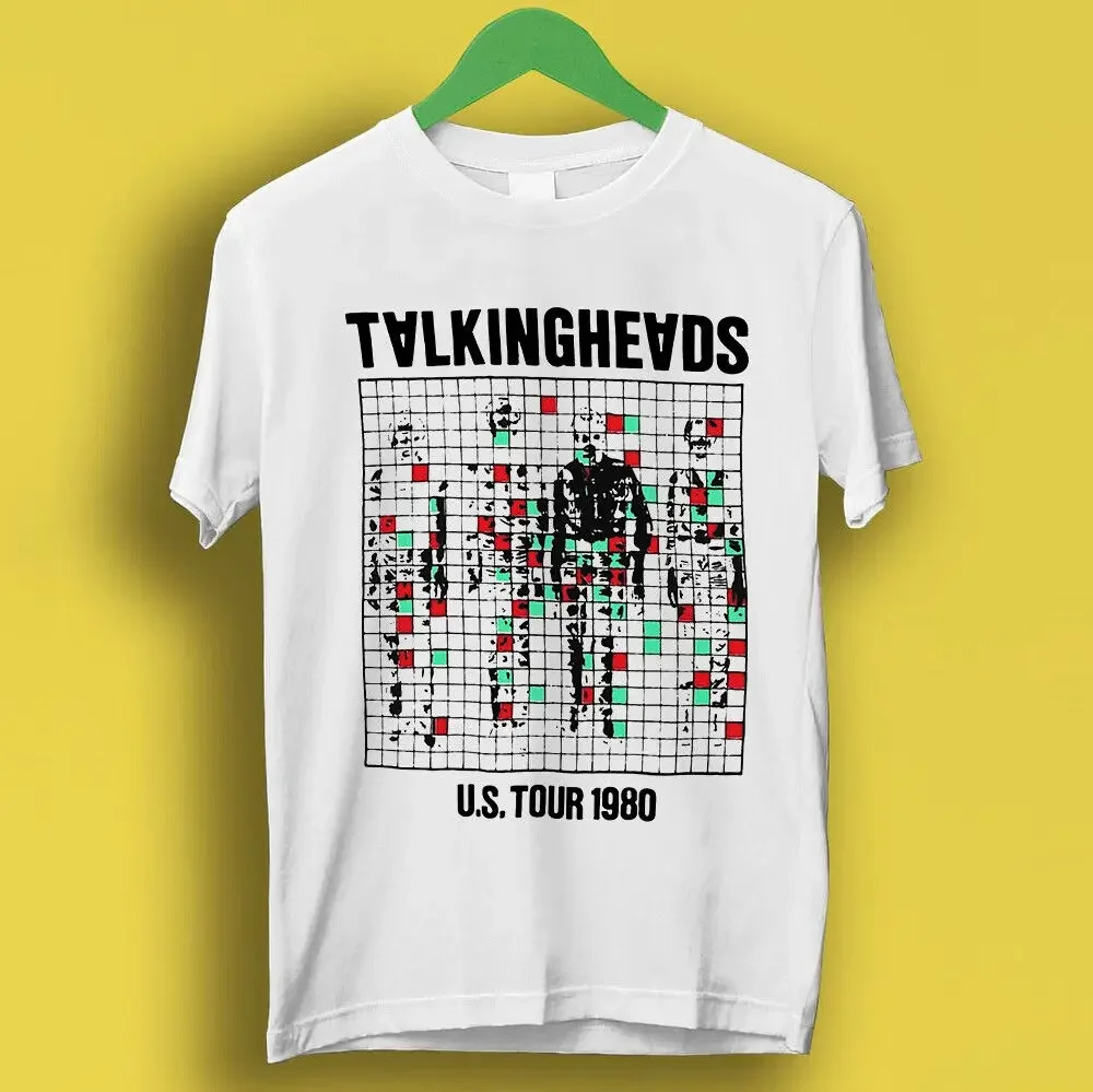 Talking Heads US Tour 1980, панк-рок, постер, музыка, крутая футболка в стиле ретро, футболка P7275 Talking Heads US Tour 1980, панк-рок, постер, музыка, крутая футболка в стиле ретро, футболка P7275
