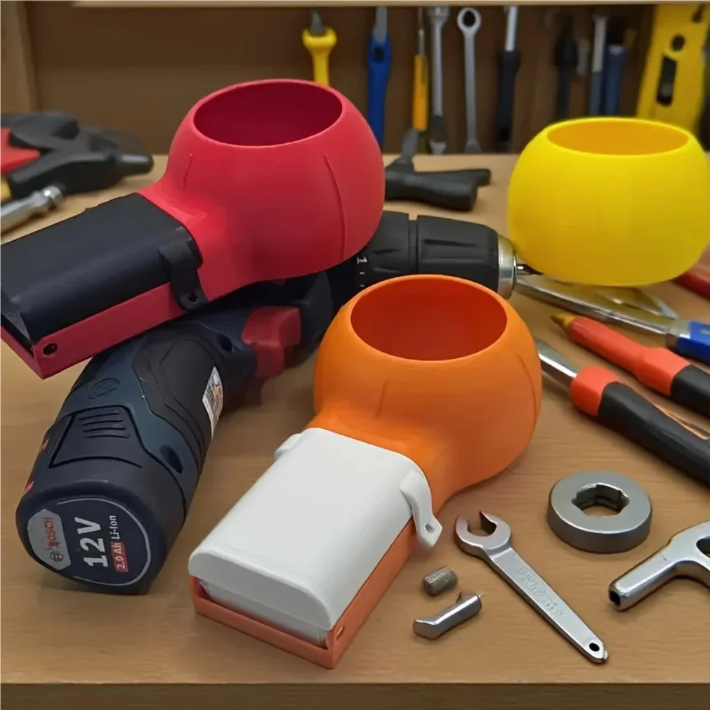 Rotating nozzle drill bit dust box efficient dust collection design suitable for drilling sanding,grinding