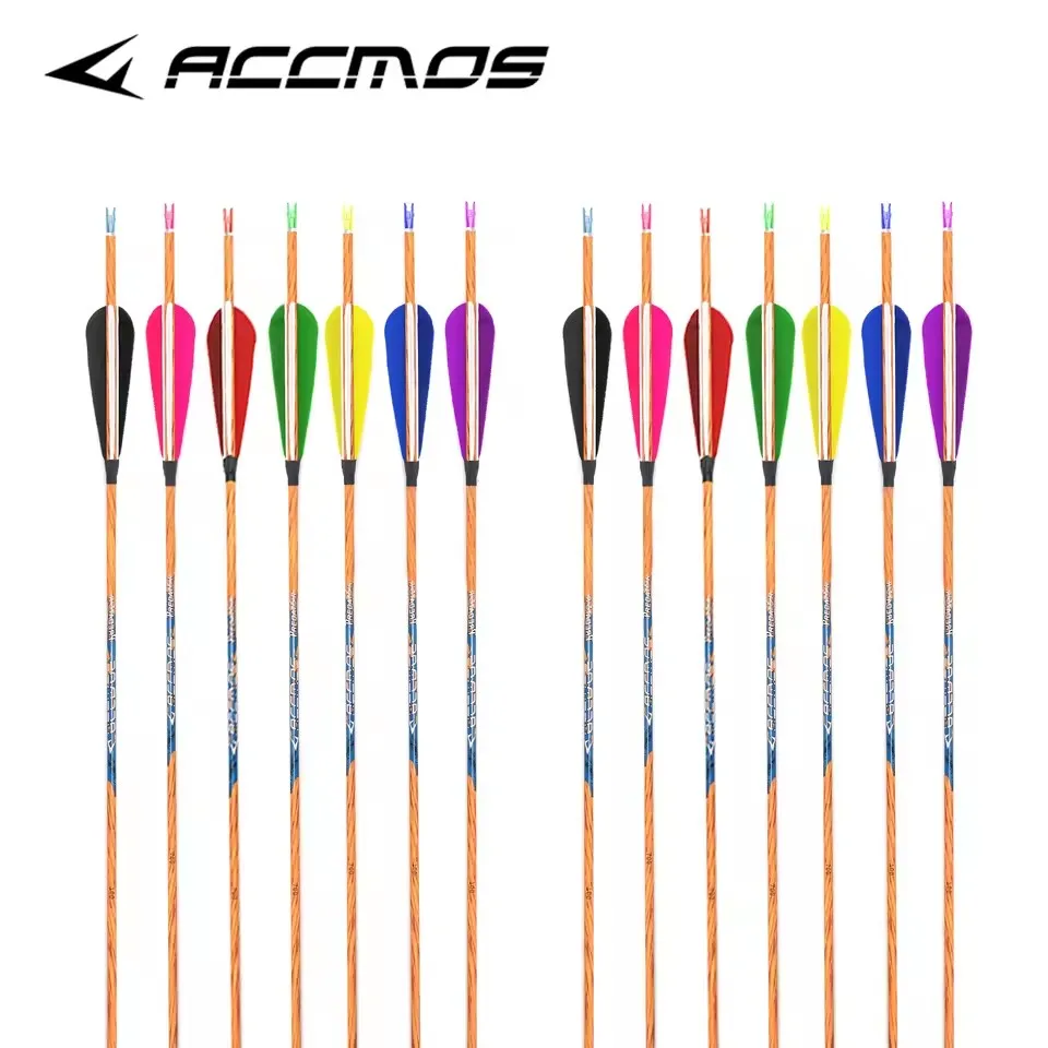 12 قطعة ACCMOS ID4.2mm السهم العمود الفقري 600 700 800 الخشب الجلد الكربون رمح تركيا ريشة الرماية الصيد الرماية قوس منحني/مجمع
