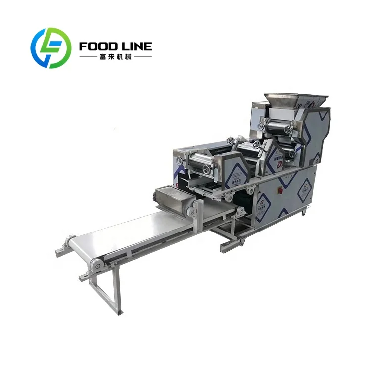 مصنع استخدام عملية الغذاء مجعد رقيقة مستديرة المعكرونة ماكينة ضغط العجين آلة صنع المعكرونة الأوتوماتيكية #4