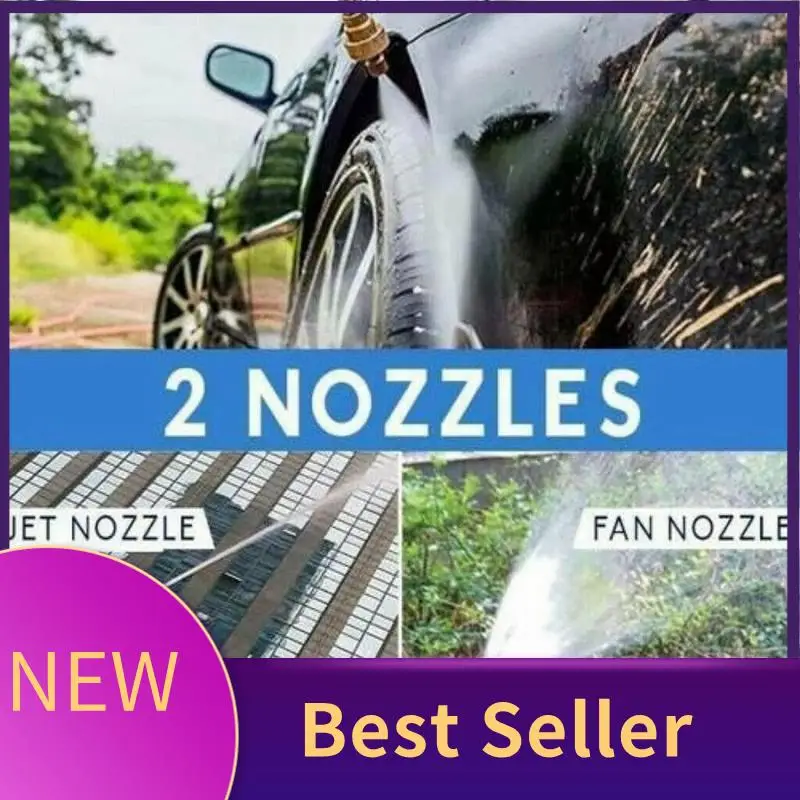 2-In-1 High Pressure Power Nozzle, 25.6 Inch Watering Sprayer Black Plastic+Metal With Foam Pot & Standard Connector