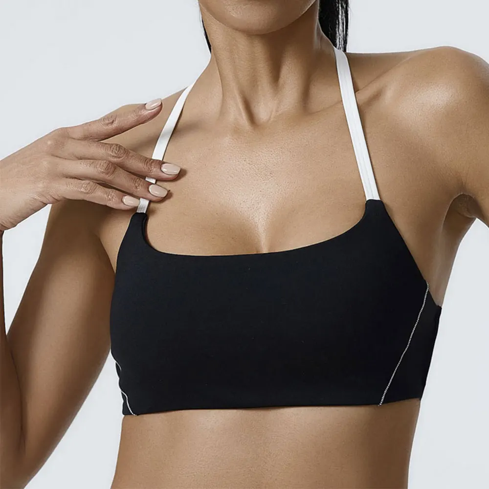 

Color Blocked Impact Sports Bras Women Sexy Beauty Back Gym Running Yoga Bra Underwear Breathabl Push-up Fitness Yoga Workout Ve