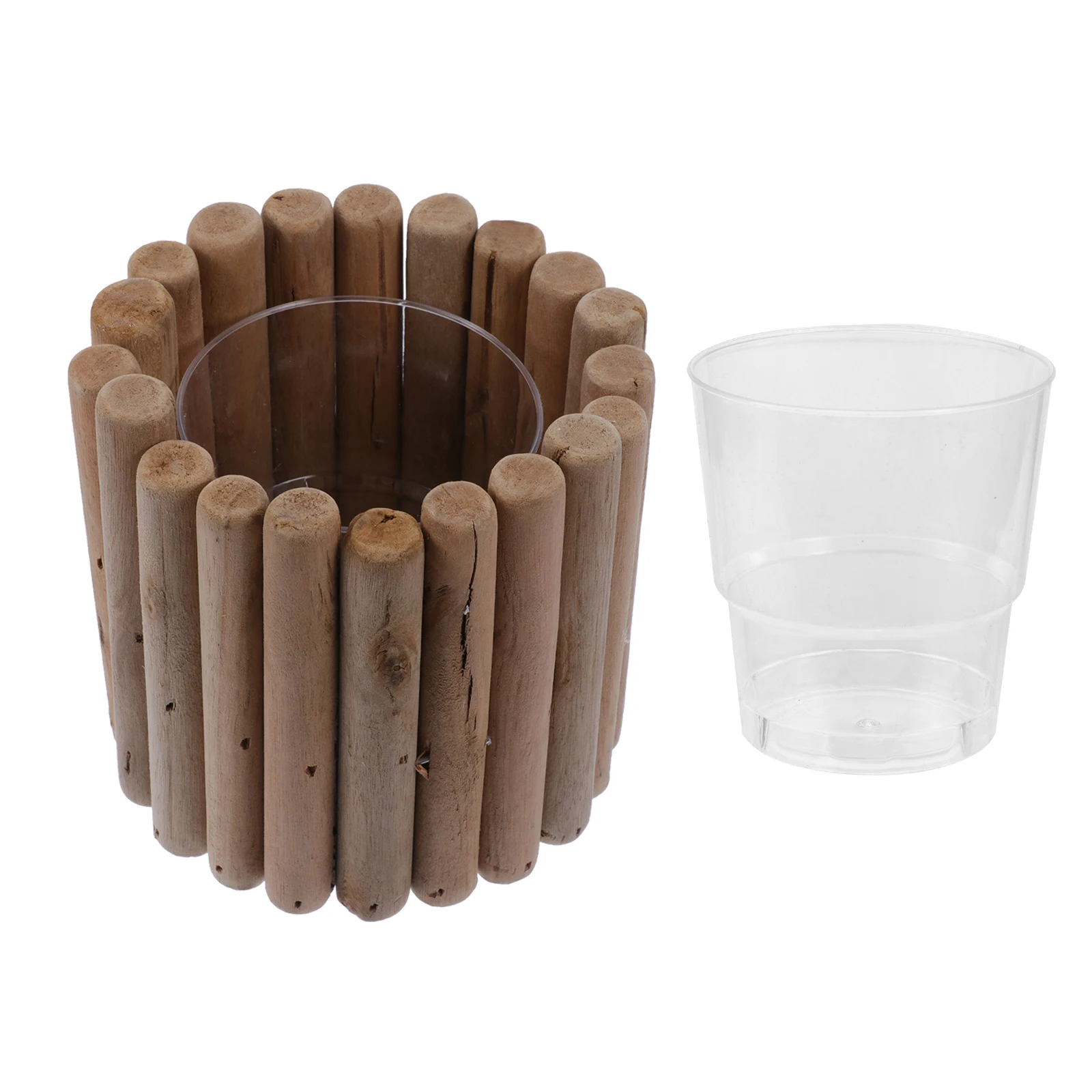 

Wooden Flower Pots Vintage Planters Retro Succulent Containers Durable Practical Garden Decoration