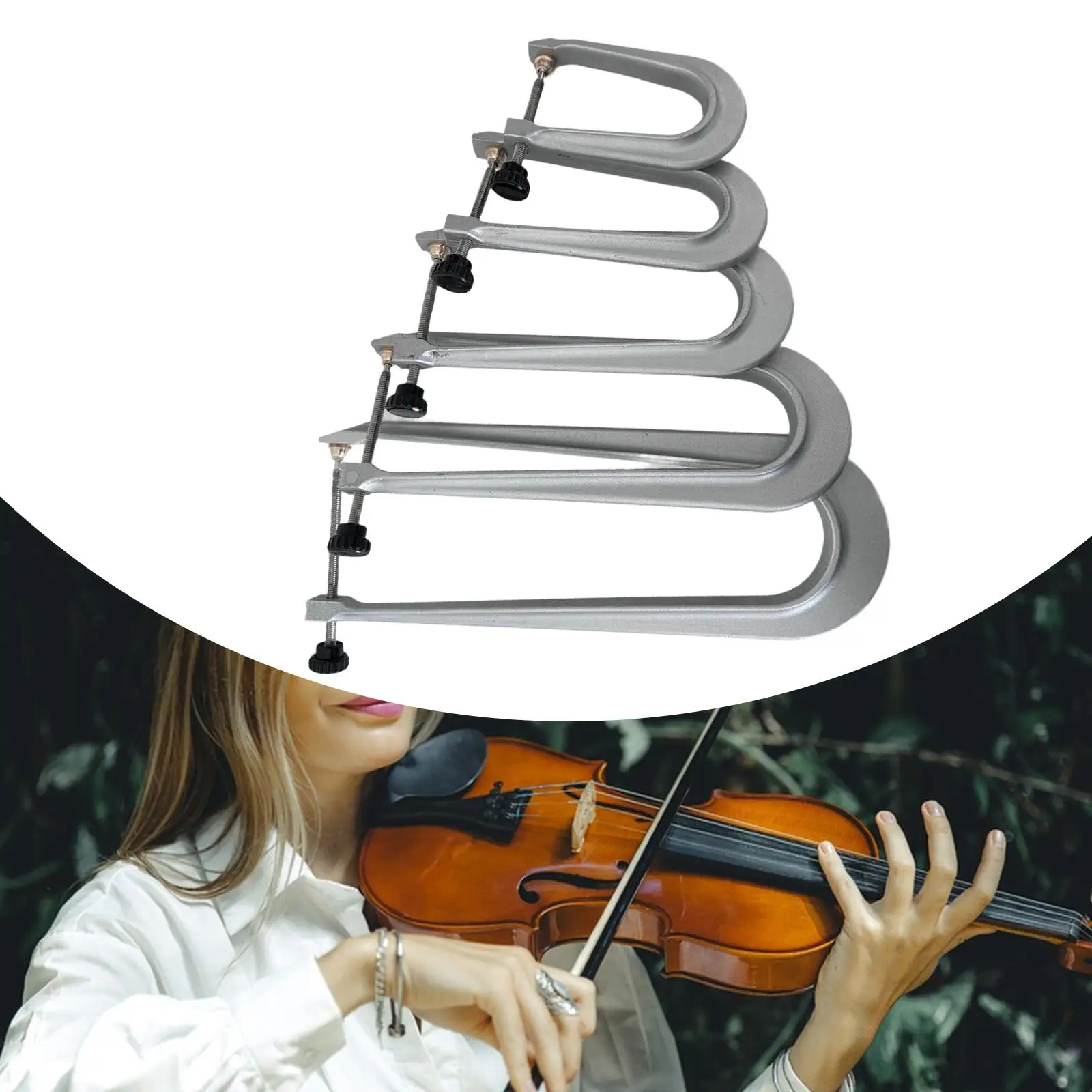 

5Pcs Violin Beam Clamps DIY Luthier Violin Panel Back Plate Bracing Clip