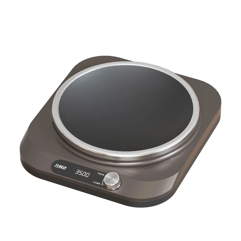 

Вогнутая индукционная плита 3500 Вт, мощная коммерческая индукционная плита, черный кристалл, водонепроницаемая бытовая кухонная плита, цельная