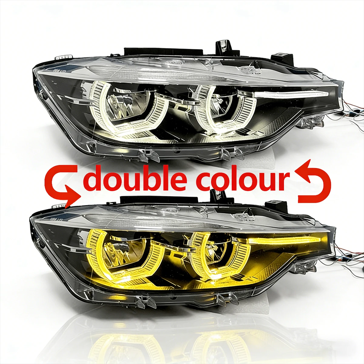 

LED Headlight Assembly For BMW 3 Series F30 2012-2019 Controlled White Yellow Switch DRL Plug And Play Car Accessories
