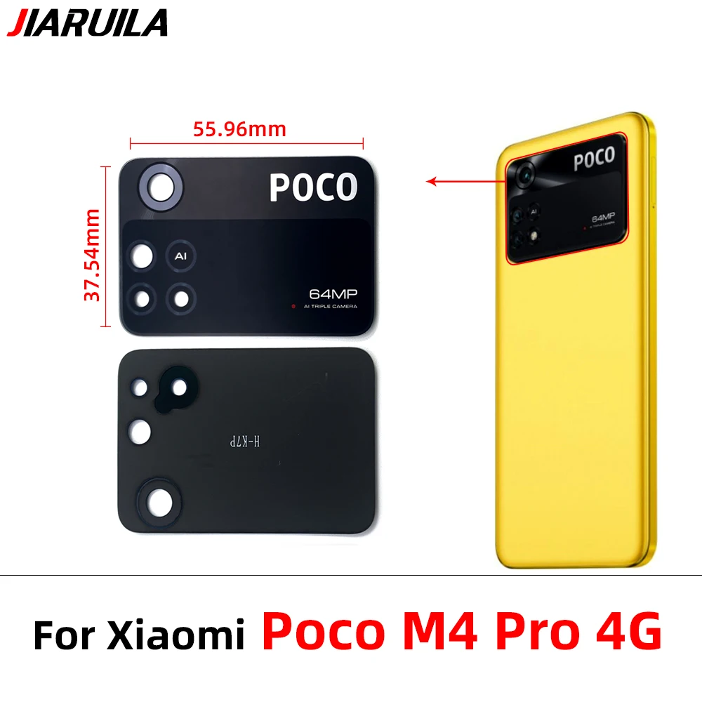 Camera Lens Glass For Xiaomi Poco M4 Pro 4G Back Camera Glass Lens Smartphone Replacement Parts