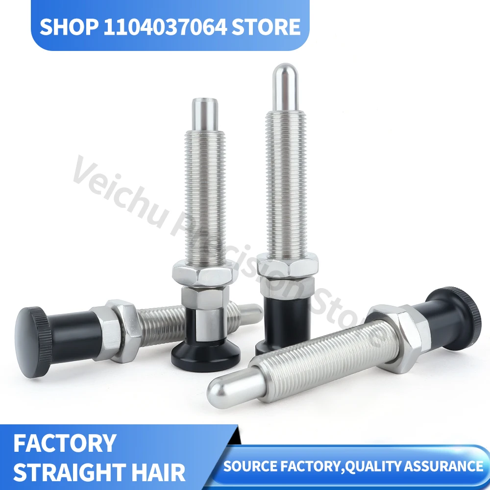 Reset/Self-locking Type Knob Plunger VCN244 Fine-threaded Stop Pin Segmented Extended Type Indexing Pin Positioning Plunger M16