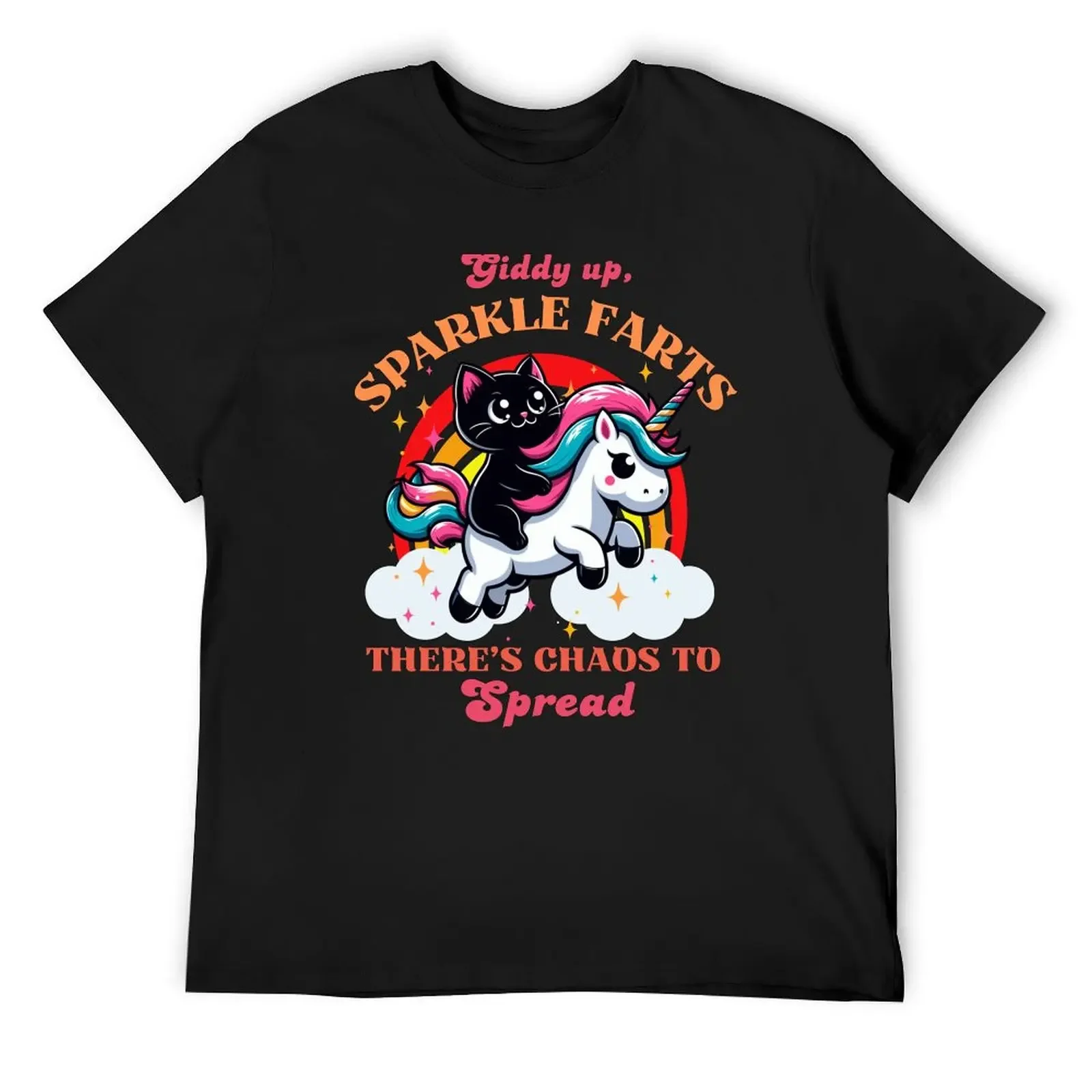 Giddy Up Sparkle Farts There's Chaos To Spread T-Shirt summer top vintage customs t shirt men