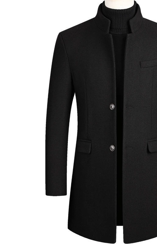 2025 خريف شتاء جديد الرجال منتصف طول الصوف خندق معطف الأعمال عادية سليم صالح خيارات متعددة الألوان نمط مزاجه