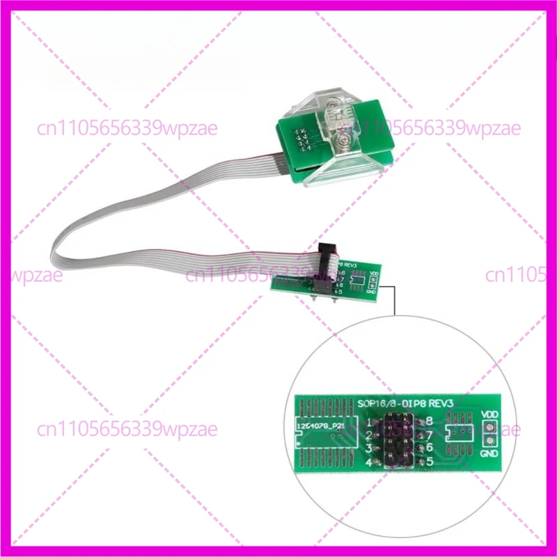 

Новый 8-контактный адаптер Eeprom XPROG Adapter Soic8 Sop8 Sest Clip Socket для IProg Orange XPROG CG PRO VVDI Prog UPA V1.3