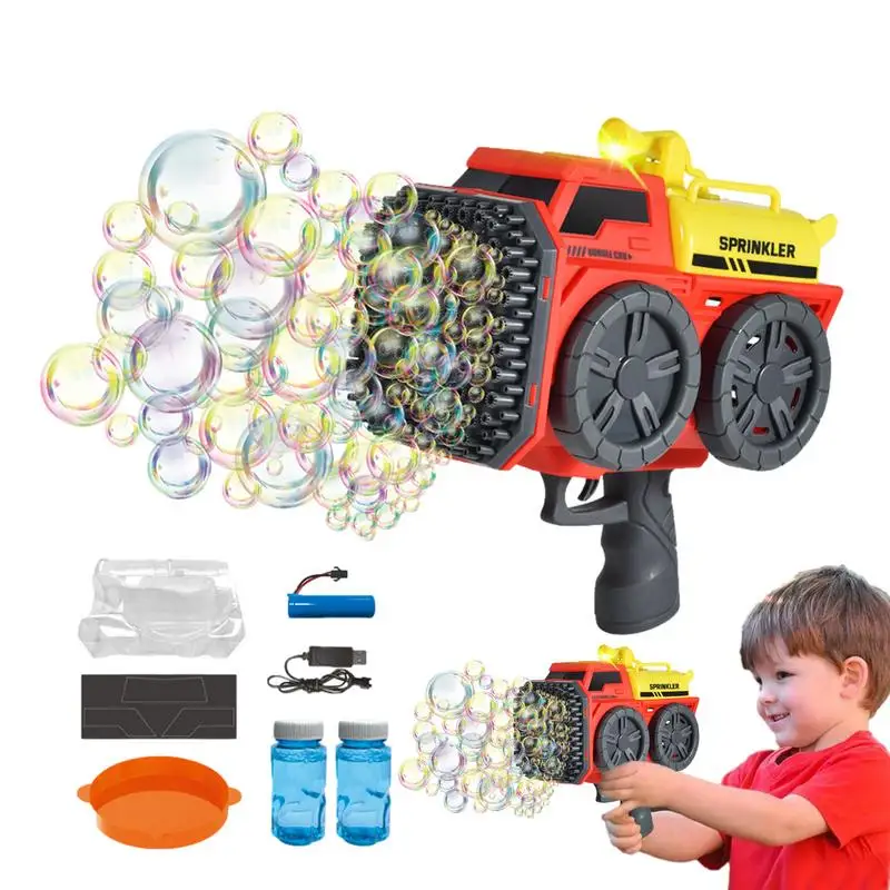 Bubble Machine For Kids Creative 139 Holes Engineering Vehicle Bubble Blower Outdoor Bubble Machine Summer Toys Electric gifts