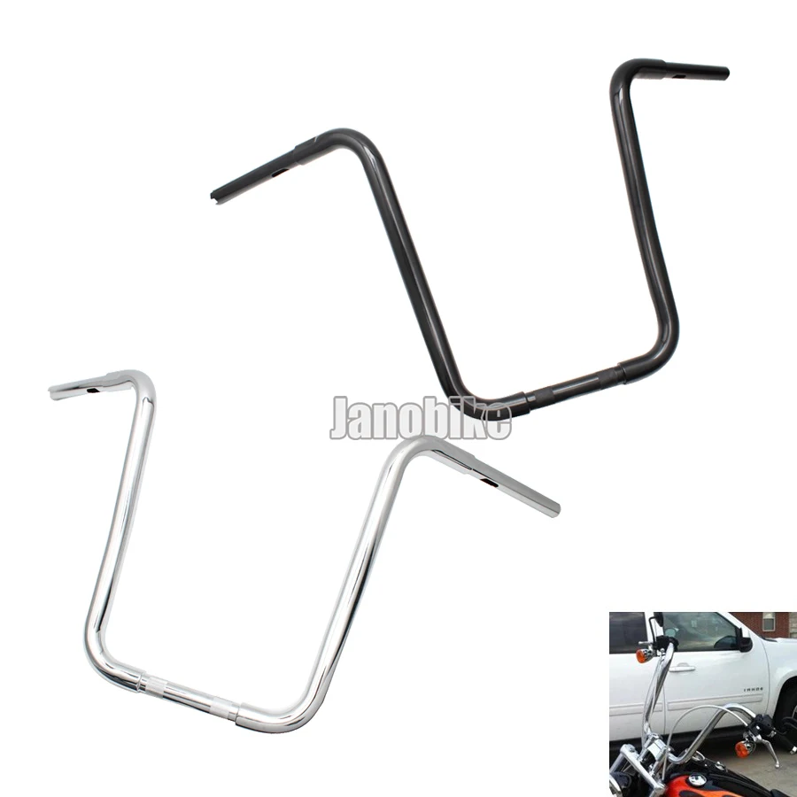 

Motorcycle 18" APE Hangers Bars 1-1/4" Fat Riser Handlebar for Harley Softail FLST Sportster XL Iron 883 1" Retro Chopper Bobber