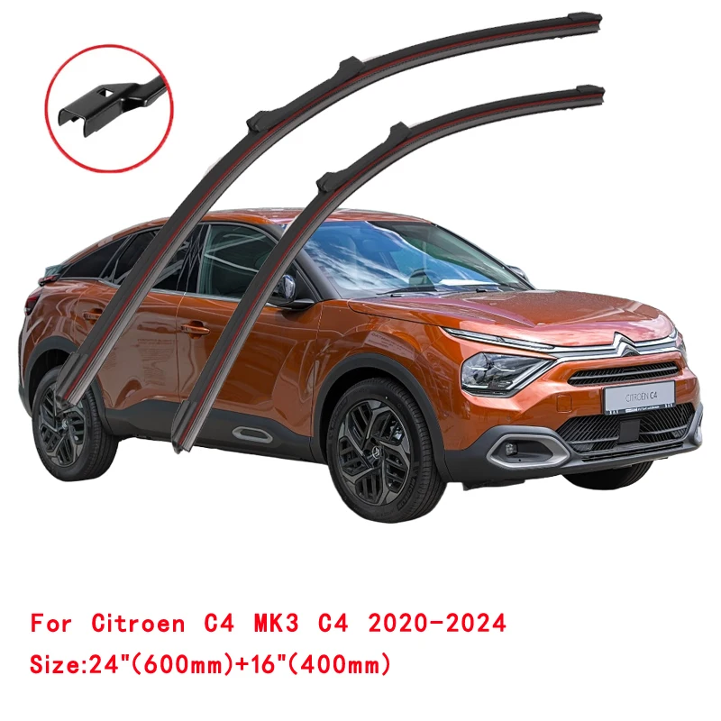 For Citroen C4 MK3 C4X C41 C43 2020 2021 2022 Accessories Front Wiper Blades Window Windshield Windscreen Cleaning High Quality