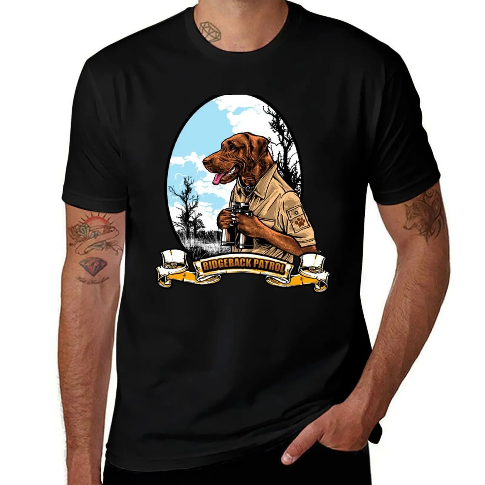 

Ridgeback Patrol on Duty T-Shirt heavyweights valentines clothes korean fashion men clothing