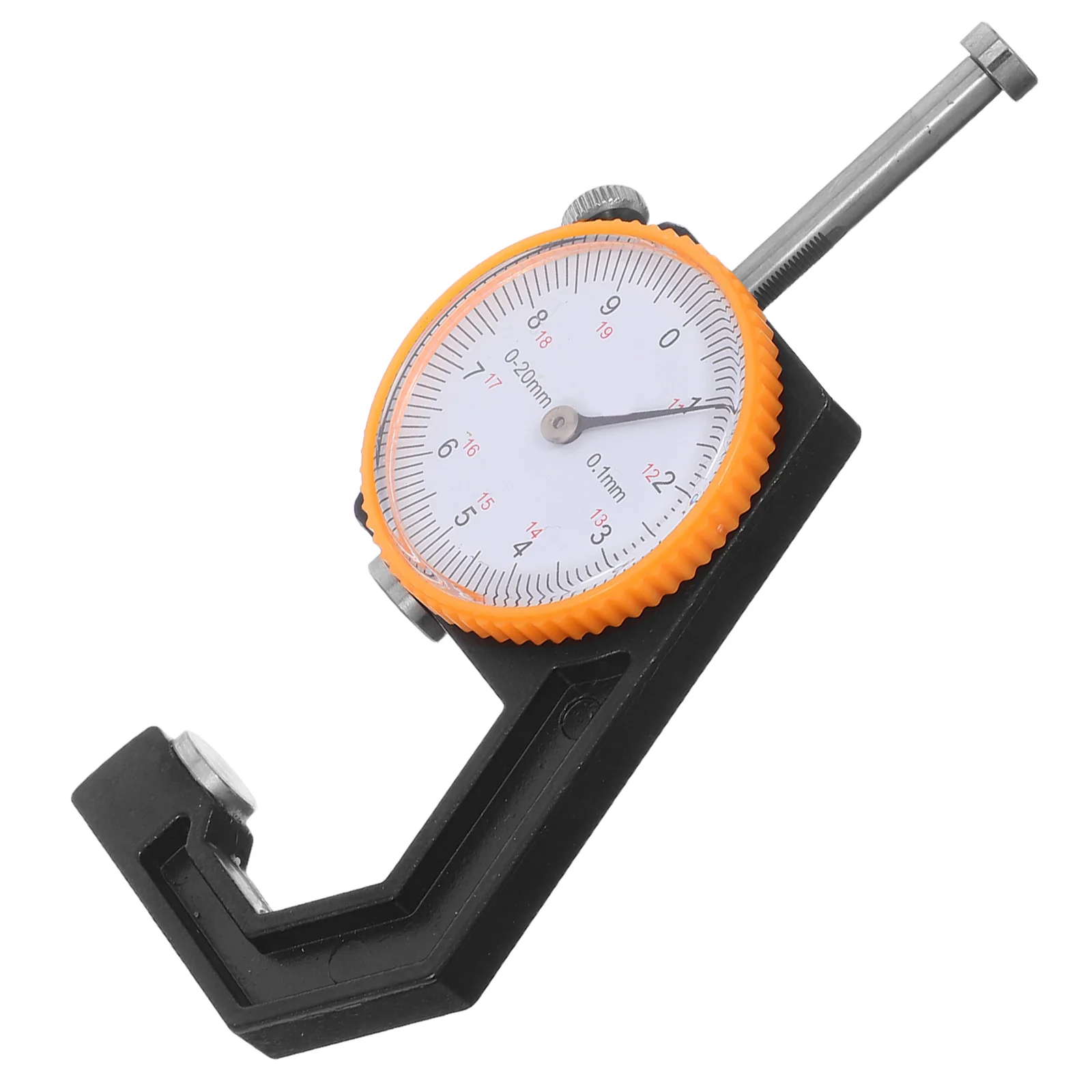 

Metal Flat Head Thickness Gauge 0-20Mm 0.1Mm Precision Analog Dial Measuring Tool For Paper Cloth Film Portable