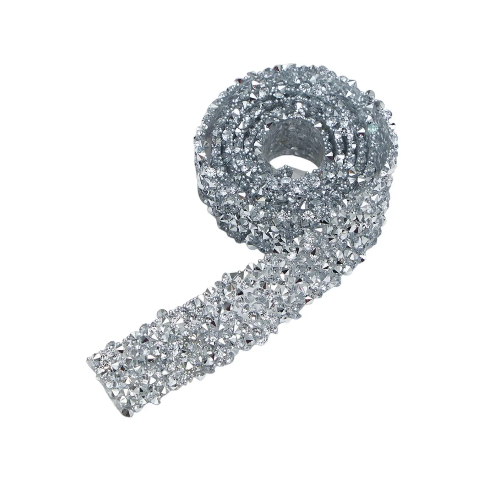 Rhinestone Ribbon Self Adhesion Resin Glitter Strip Jewelry Sticker for Birthday Decoration Events Trimming DIY Art