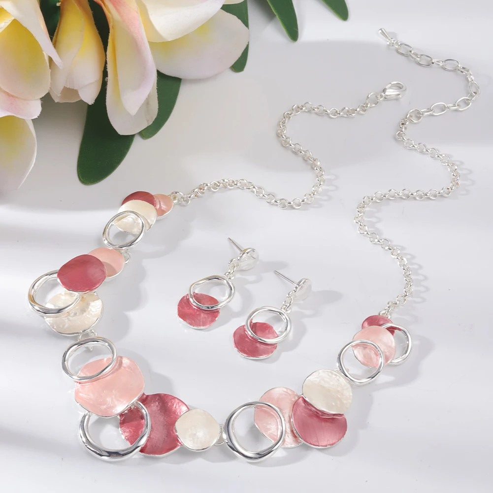 Cring كوكو هندسية المعلقات القلائد المينا المعادن مجوهرات الإكسسوار طوق قلادة قلادة جديدة للنساء الأم هدايا 2022