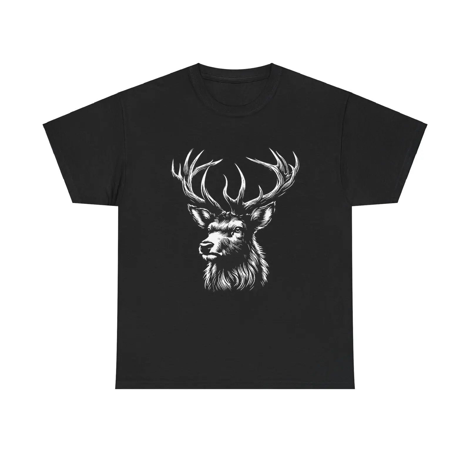 Majestic Stag Deer Head T-Shirt - vintage nature wildlife buck reindeer antlers