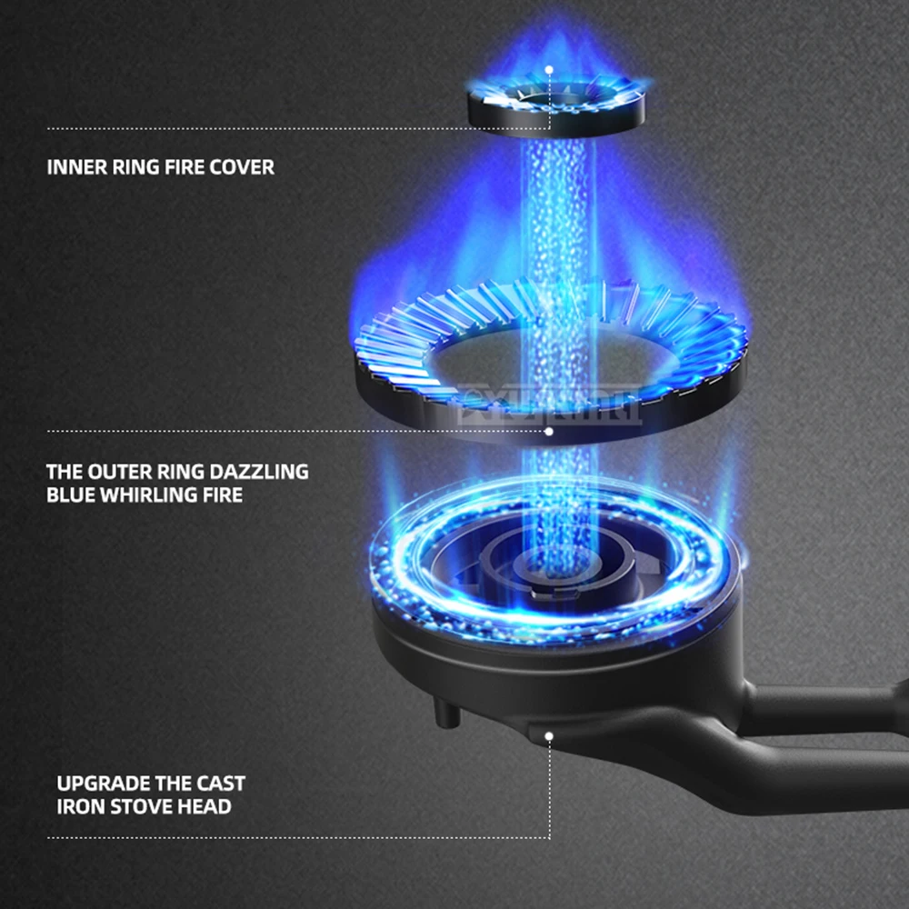 家庭用ガスコンロ ステンレス製 ダブルガスコンロ キッチン用調理台 省エネ ガスコンロ