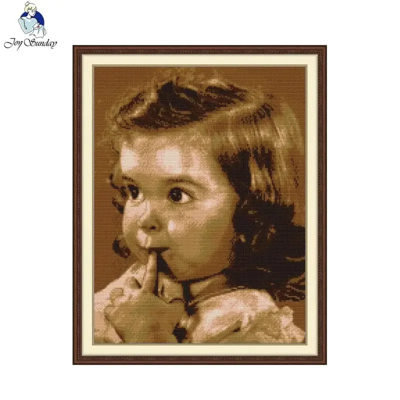 

Joy Sunday Girl's Tasty Fingers Pattern Cross Stitch Kit Home Decoration Gift Factory Outlet DMC 16CT 14CT 11CT Hand Embroidery