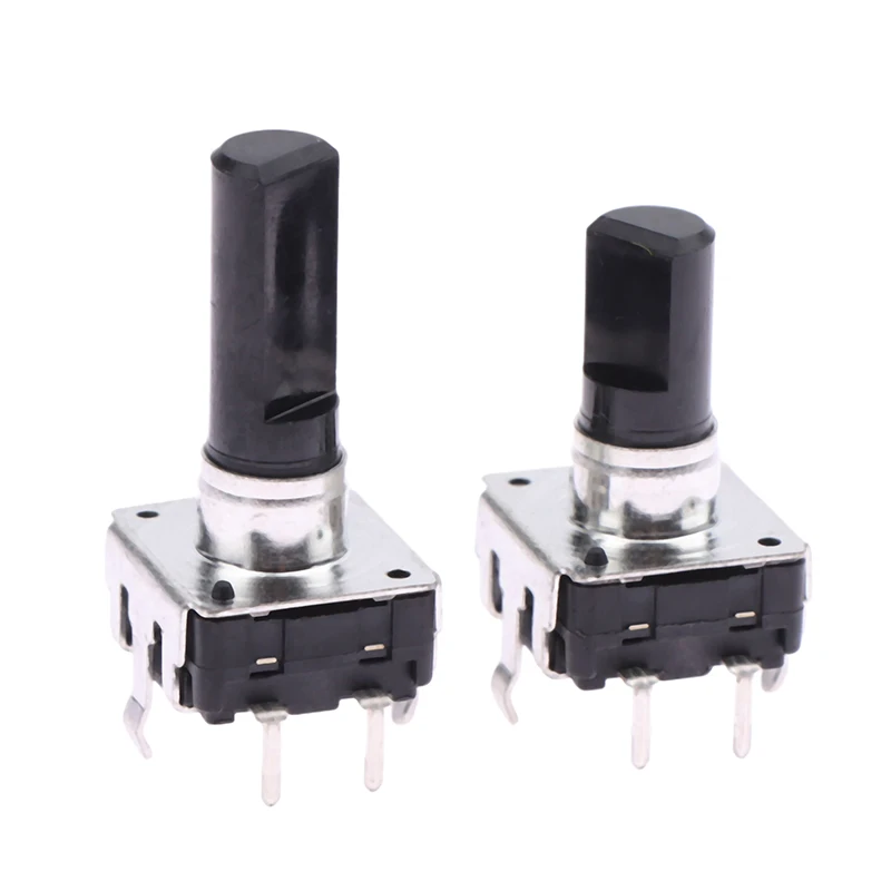 1pc 11.5/14/19mm EC12 360 Degree Rotary Encoder RE12 Audio Encoder Coding 5Pin 24 Position With Push Button Switch Handle