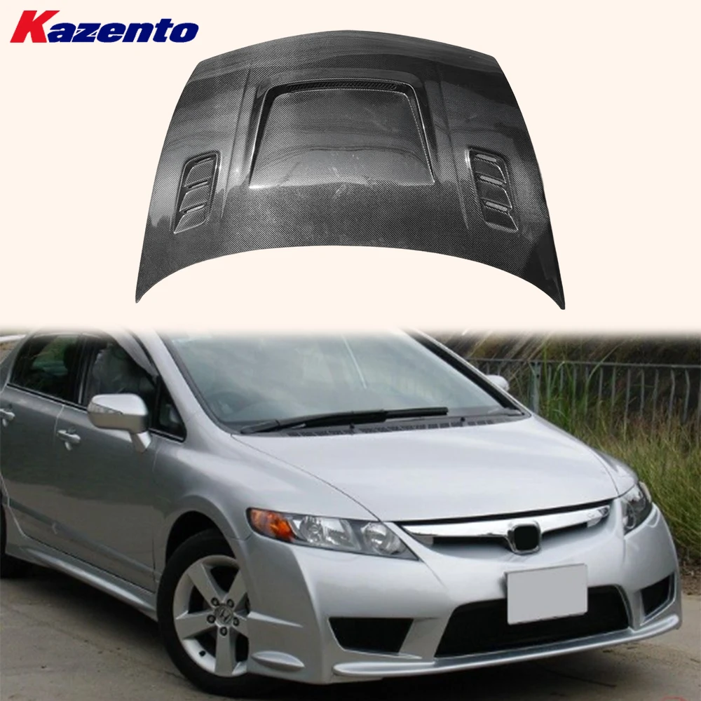 For Honda Civic FA1 06-11 Sedan Carbon Fiber LY Style Front Vented Cooling Hood( Ocean freight is favorable, welcome to inqury)