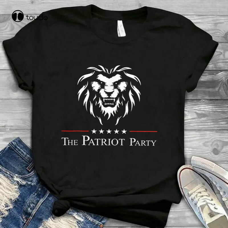 The Patriot Party Lion Head Gift Unisex T-Shirt Black S-5XL womens summer shirts