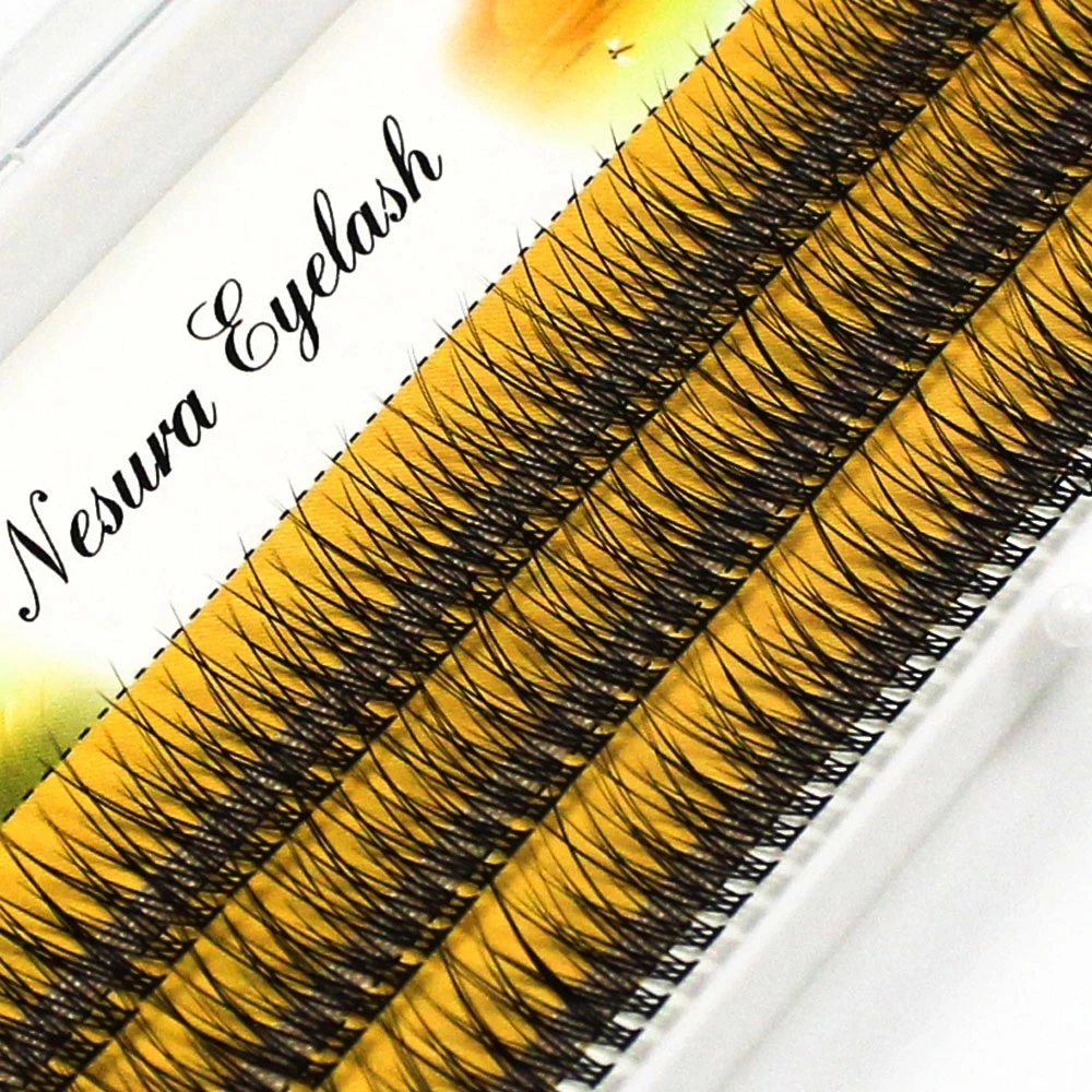 Softer feel Hot Melt Individual Eyelases Fish Tail Eyelash 8mm/10mm/12mm Dove Tail Eyelash Cluster Lashe New Style Make Ups