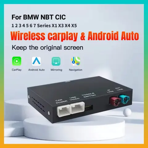 Wireless CarPlay Android Auto for BMW NBT CIC System 1 2 3 4 5 6 7 Series X1 X3 X4 X5 X6 MINI E60 E84 E70 F26 F25 F10 F11F20 F21