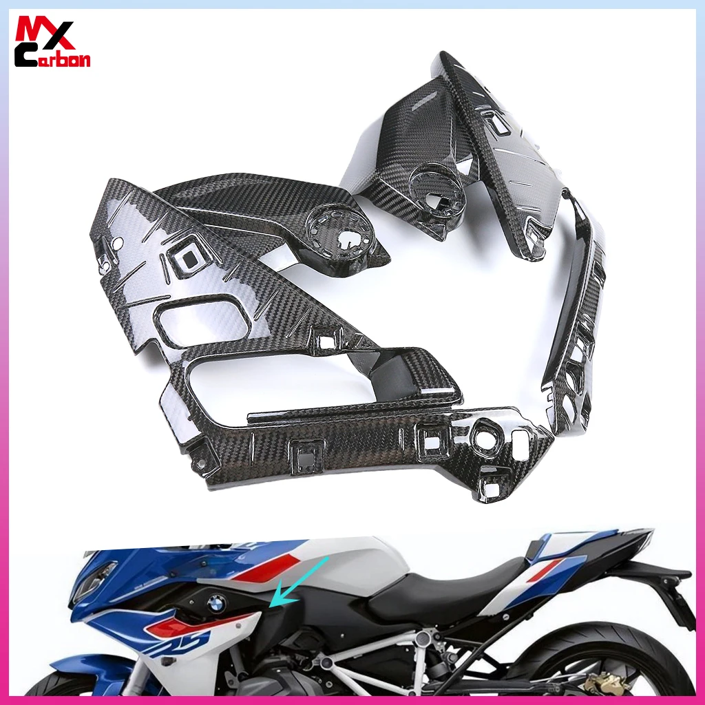 Motorcycle Frame Cover For BMW R1250RS 2021 2022 2023 Full Carbon Fiber Tank Lower Large Side Panels Accessories