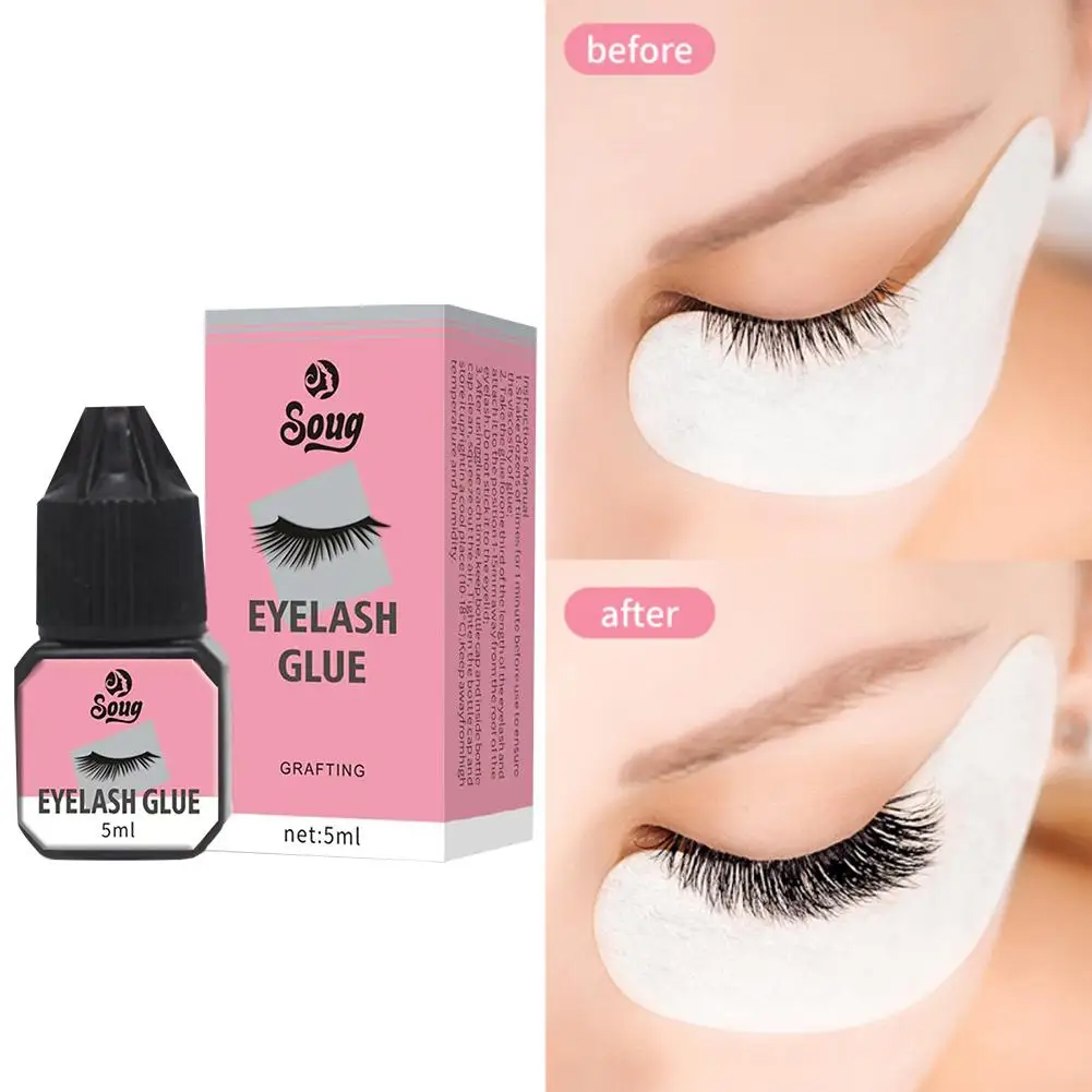 Cola preta para cílios falsos, suprimentos de extensão falsos, 5ml, Cap Adhesive, Maquiagem Beauty Tool, Coréia Lava Lash I1x7