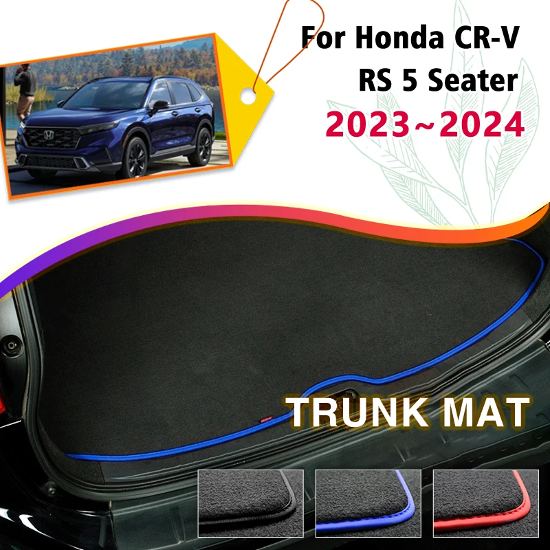 Rear Trunk Mat For Honda CR-V 2023 CR V RS 2024 5 Seater Boot Cargo Liner Tray Trunk Luggage Floor Carpet Pad Auto Accessories