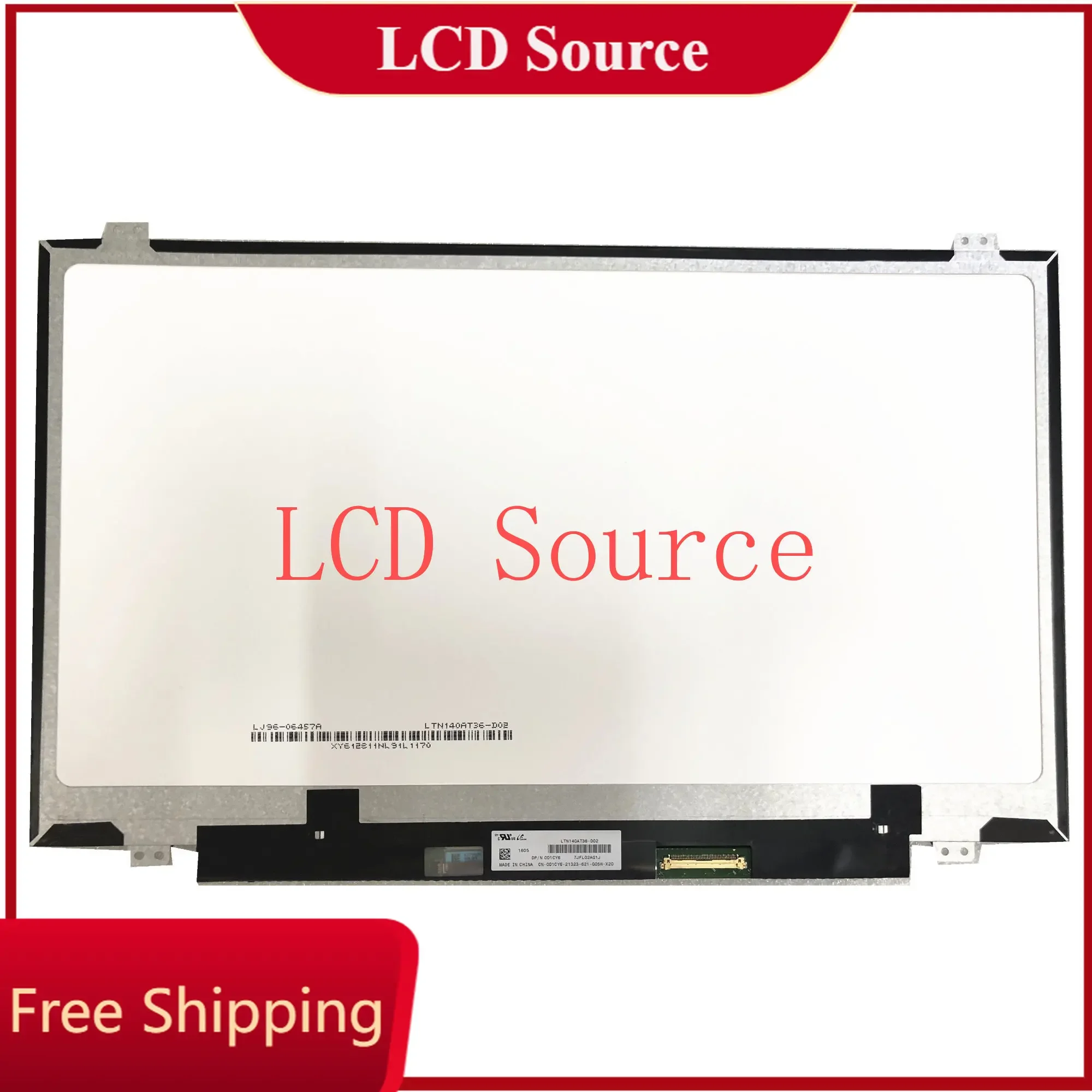 LTN140AT36 D02 LTN140AT36 H01 fit N140BGN-E32 B140XTK01.1 B140XTK01.0 FOR DELL 14'' 1366X768 40PIN TOUCH Screen