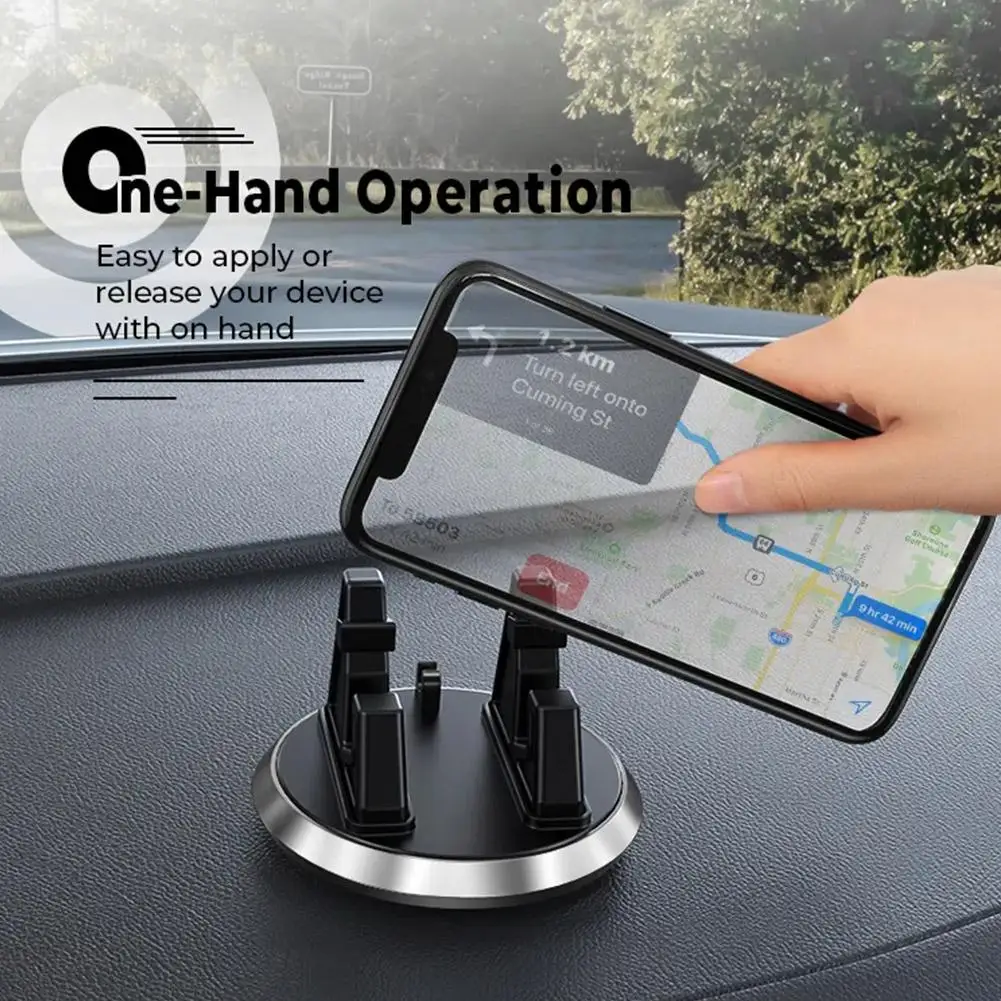 Car Phone Holder 360 Degree Rotation Car Mobile Phone Holder Instrument Panel Paste Mobile Phone Holder Navigation Support Frame