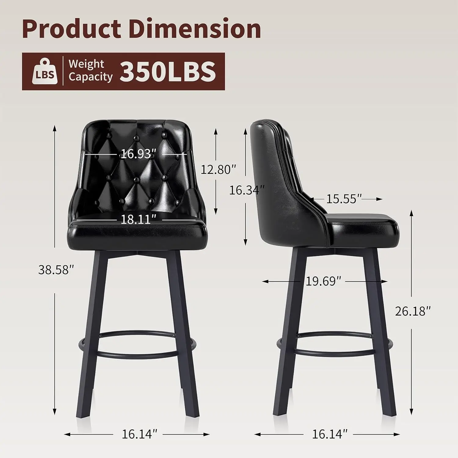 Thumbnail 2 - #9 Trending Swivel Bar Stools Right Now