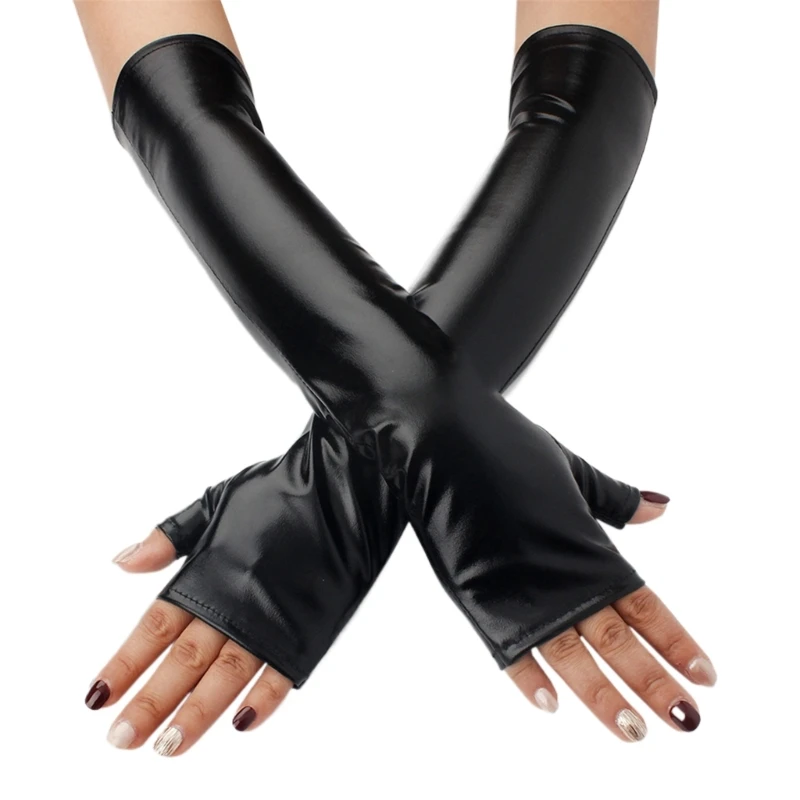 Nightclub Metallic Gloves Party Christmas Half Finger Gloves for Concert