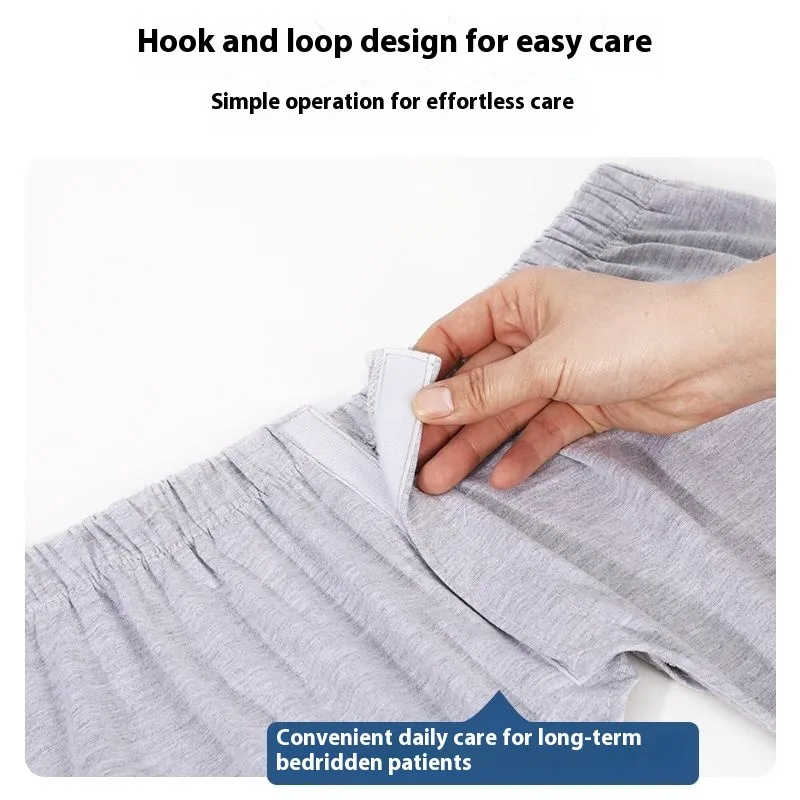 Adult Open Crotch Pants Incontinence Washable Soft Bedridden Elderly Unisex Summer Lightweight Absorbent Comfort New Product
